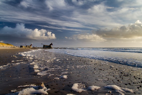 Schaum am Strand